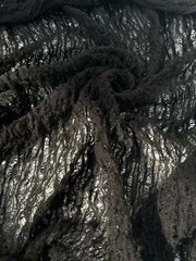Black Linen Cotton Blended Sewing Fabric By 2 Meters.