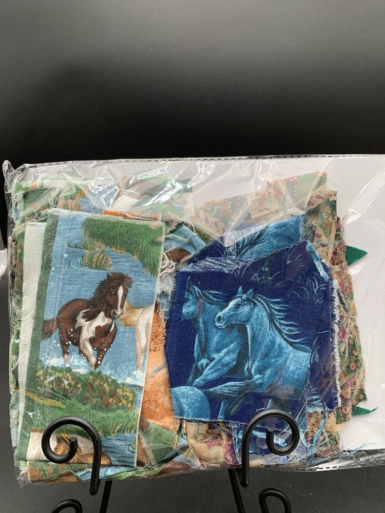 8oz Pkg VTG Horse Quilting Fabric Crumb Pack