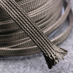 Carbon Fiber Braided Rope Tube Hollow Conductive Belt Sleeve Tube , 2mm-40mm Dia