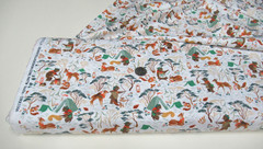 Timeless Treasures quilt-craft fabric CAMPING CREW white 2 yds (drr-3306) Fun!