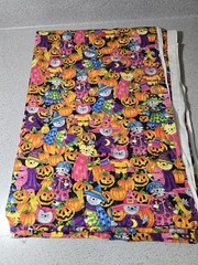 David Textiles Halloween Costume Fabric 3.5 Yards Pumpkin Cat Costume