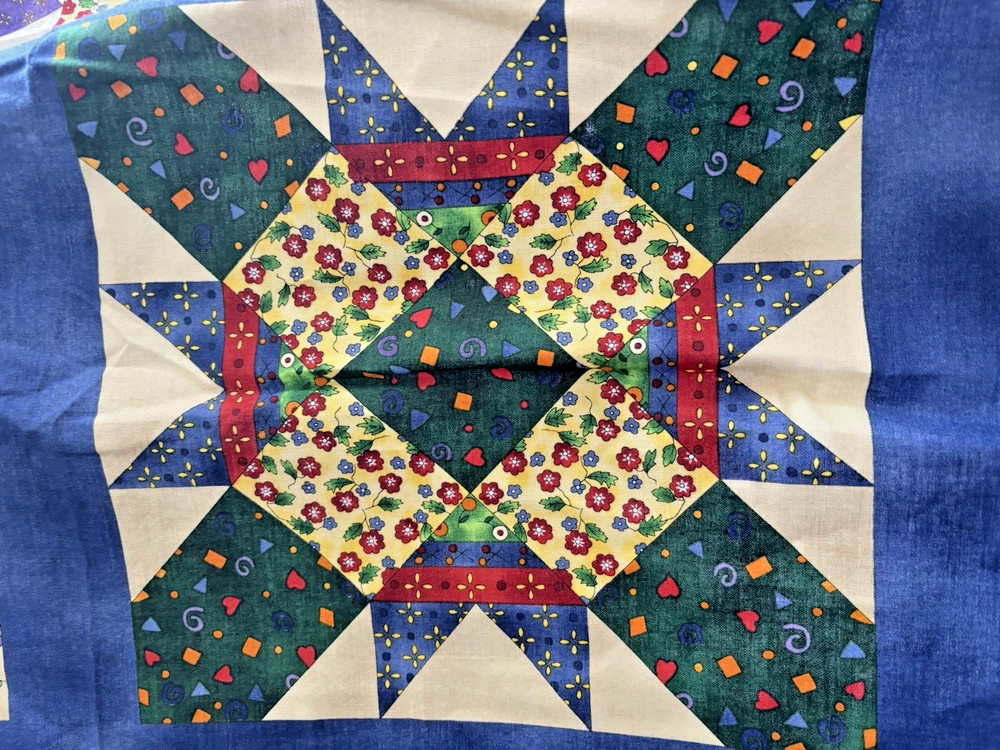 New Cheater Quilt “Suzie Q Quilter” Fabri-Quilt Cotton Fabric 1.8 Yards X 42′ Wd