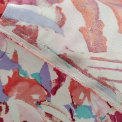 Modern Floral Abstract Twill Fabric 59×75″ Woven Polyester Blend