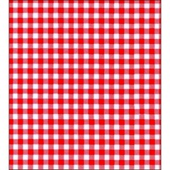 Gingham Red Oilcloth Fabric By The Roll (12 Yards)