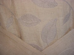 2-7/8Y 3614 Kravet Parlor Taupe Embroidered Leaf Vine Drapery Upholstery Fabric