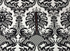 LACEFIELD DESIGNS MARSEILLE INK BLACK FLORAL DAMASK CALAIS FABRIC BY THE YARD