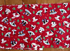 26 Christmas Holiday Cotton Fabric Strips Quilting Scraps Remnants Crafts