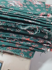 2x Floral Print Batik? Fabric Cotton Rayon Quilt Sewing Craft 36″ X 3yds Total