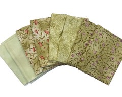 8FQ 4 Print Benartex Medium Weight Quilt Fabric Floral Fat Quarters