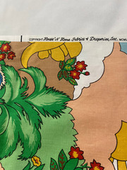 Vintage House N Home cotton decorating fabric/large dinosaur design 2 yds x 46″