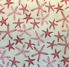 Michael Miller, “By the Sea” cute coastal starfish cotton fabric,  18” x44”