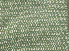 Serena Dugan Panarea Fabric – Fava/Turquoise $190/yard Linen 1.5 Yds PERFECT