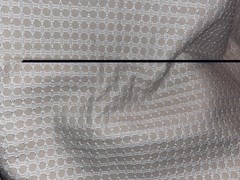 White Chenille Block On Solid. 58”w X 72” L. Decorator Interior Fabric