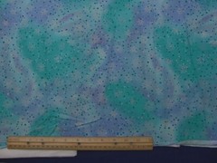 Winter/Snow by Tex-Styles/Blue,Green,Periwinkle w/Silver Snowflakes/BTY/Cotton
