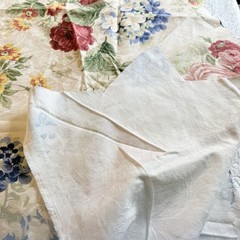 Vintage Richloom Floral Ivory Floral Rose Cotton Jacquard Damask Fabric 70”x55”