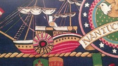 Fabric Hoffman “Nautical” 3 Pc Shells Compass Lighthouse Sailboats $2.75