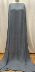 100% French Silk Georgette Slate Blue Muted Steel Grey Fabric 2.5Yards 45″ Wide