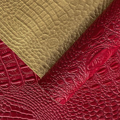 Crocodile Pattern Faux Leather Fabric 36″X54″ Marine Vinyl Soft Alligator Skin S