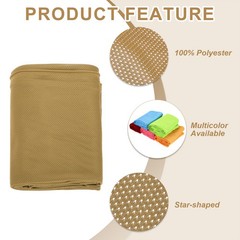 62″ Mesh Fabric Slightly Stretchy for Backpack Pocket, Yellow Brown 1 Yard