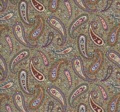 SAGE GREEN PAISLEY DESIGN 100% COTTON QUILTING FABRIC