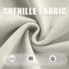 58″ x 80″ Chenille Fabric Soft Luxury for Home Decor Fashion Beige