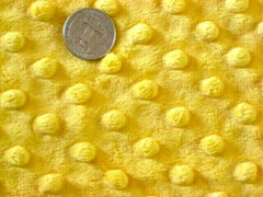 CANARY YELLOW MINKY CUDDLE DIMPLE DOT PLUSH SEW QUILT CRAFT FABRIC BTY & PRECUTS