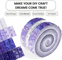 Craftido-20 Options-100% Cotton Jelly Roll Fabric Precut Strips for Quilting,…