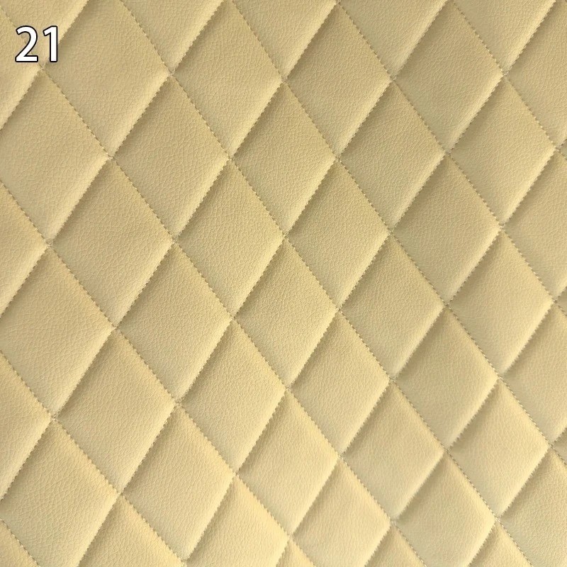 100x158cm Faux Leather Quilted PVC Fabric Car Interior Upholstery Mat