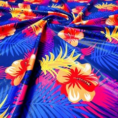 Hawaiian Cayennes Print 4 way Stretch Fabric 60″ wide Swimsuit Spandex By Yard