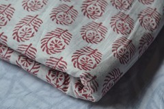 NO TARRIF CHARGES 100%✅ZK_135 Hand Block Floral Print 100%Cotton 5 Yard Fabric