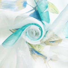 Leafy Flower Extra Wide Burnout Polyester Rayon Jacquard On Voile Fabric
