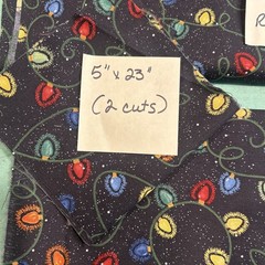 4.5 Yds + Extras Snowman Strung Lights Christmas Fabric Material Susan Winget