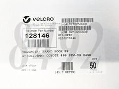Velcro brand Sewn On Tape, Hook/Hard Side, 4″/101mm, US Made Mil-Spec