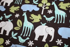 [FAT QUARTER] 100% COTTON Baby Gender Neutral KID Cute ZOO Animals Child MILLER