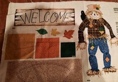 NWOT VTG PATCHES THE SCARECROW WELCOME FABRIC PANEL CUT AND SEW