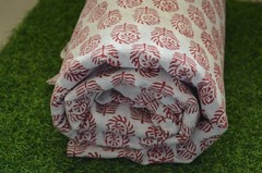 NO TARRIF CHARGES 100%✅ZK_135 Hand Block Floral Print 100%Cotton 7 Yard Fabric