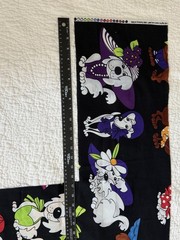 OOP Loralie Harris Dear Doggie Tossed Black Fabric 2007 Irregular Remnant