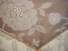 7Y GP & J Baker LB50002 Rosetta Bronze Silk Damask Drapery Upholstery Fabric