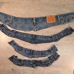 Denim Jean Waist Bands with Belt Loop for Crafts Sewing Accessories Pieces
