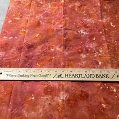 Batik Fabric 2.4 Yards Coral Pink Orange Bright Quilting Quality 88” x 44″