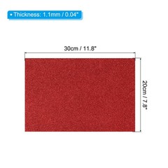 Soft Felt Sheets Glitter Self Adhesive Red Fiber 11.8″ x 7.8″ 6pcs