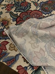 Waverly Greenfield Jacobean Floral Drapery Upholstery Cotton Screen Printed
