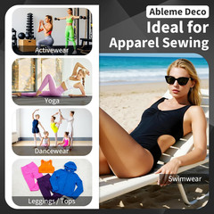 Nylon Spandex Fabric by the Yard, 80% Nylon 20% Spandex, 4-Way Stretch Quick-Dry