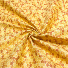 1 Yard – Cotton Fabric Charm Bee Honeycomb Precuts Fabric (Great for Quilting, S