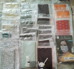 Sew Your Own Mask Kit Lot of 27 Packages 100% Cotton 4 Assorted Fabric Cuts Each
