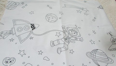 Michael Miller Color Me “SPACE ADVENTURE” Cotton Fabric Panel 36″ X 45″ NEW