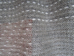 Zak & Fox MARINER Linen Blend Slub Charcoal Tan Rust Beige Thread Fabric 2yds+