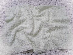 Light Green Vtg Chenille Bedspread Fabric, Texturized Curly Loops 18×24″ Piece