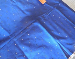 2.5 Yards Yds Organic Cotton Fabric Solid Blue Quilt Back Cushion Print Cloud 9