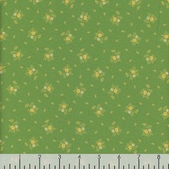 Marcus Fabrics Sheryl Johnson 1800s Civil War Repro Woof & Warp Yellow Green FQ